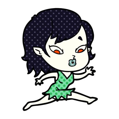 sevimli çizgi vampir kız