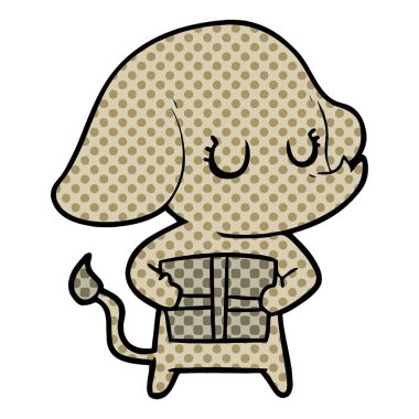 sevimli çizgi fil hediye ile