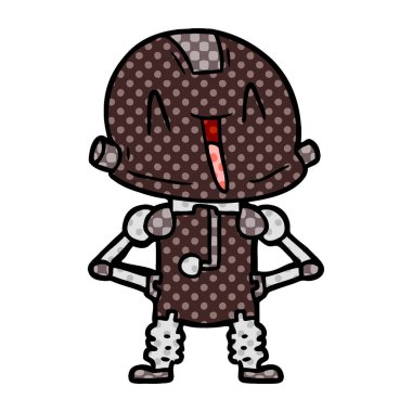 Çizgi film robotunun vektör çizimi