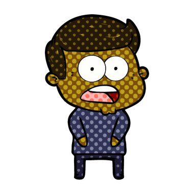 vektör çizim karikatür dostum şok