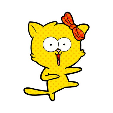 Çizgi film kedisinin vektör çizimi