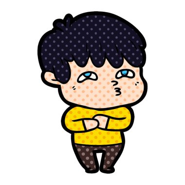 vektör çizim karikatür meraklı adam