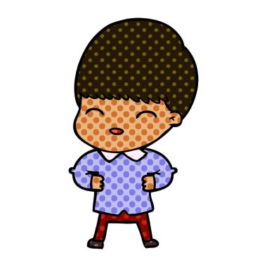 mutlu çizgi film çocuk vektör çizim