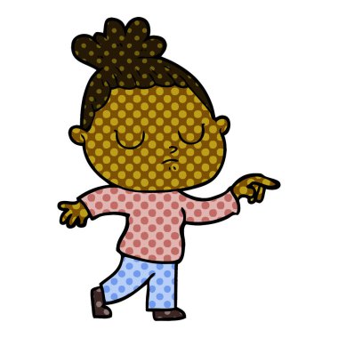 vektör çizim karikatür sakin kadın