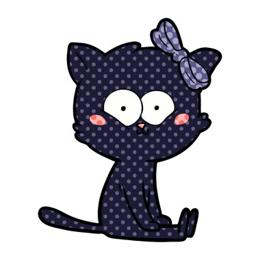 Çizgi film kedisinin vektör çizimi