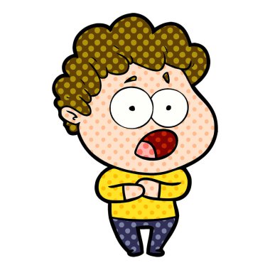 vektör çizim karikatür dostum şok