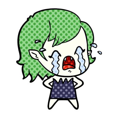 ağlayan vampir kız çizgi film