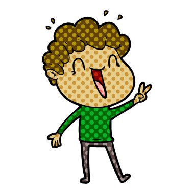 vektör çizim karikatür mutlu adam