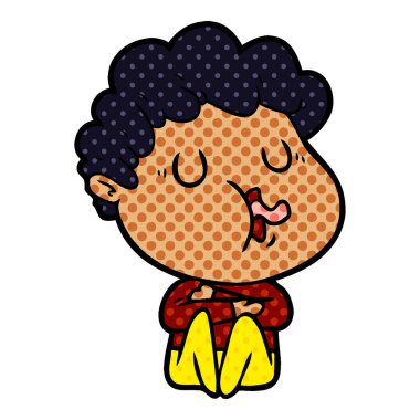  vektör çizim karikatür adam şarkı