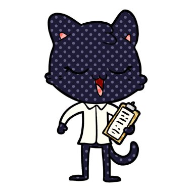 Çizgi film kedisinin vektör çizimi