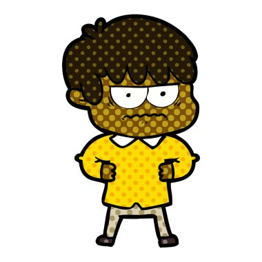 rahatsız çizgi film çocuk vektör çizim