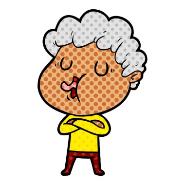  vektör çizim karikatür adam şarkı