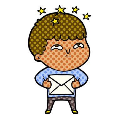 vektör çizim karikatür çocuk hayret