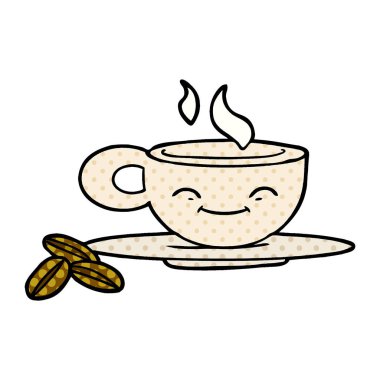 vektör çizim karikatür espresso kupa