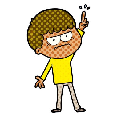 vektör çizim karikatür dostum rahatsız