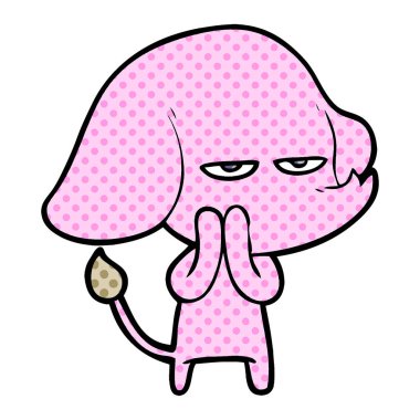 vektör çizim rahatsız çizgi fil