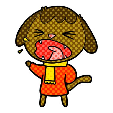 Çizgi film köpeğinin vektör çizimi