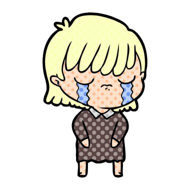 vektör çizim karikatür gülümseyen kadın