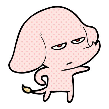 vektör çizim rahatsız çizgi fil