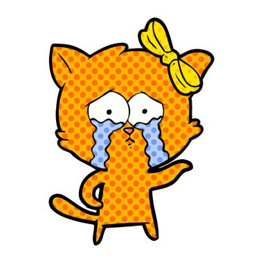 Çizgi film kedisinin vektör çizimi