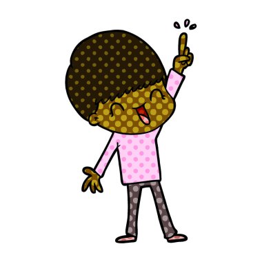 mutlu çizgi film çocuk vektör çizim