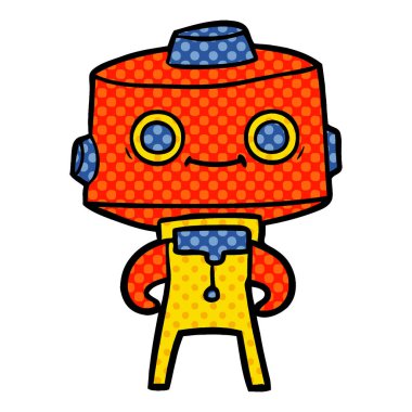 Çizgi film robotunun vektör çizimi