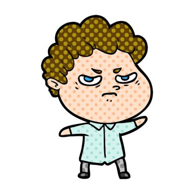 vektör çizim karikatür kızgın adam