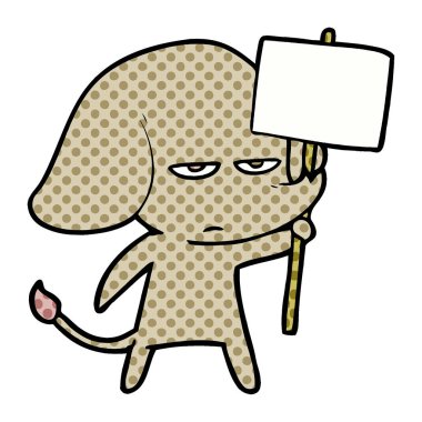 vektör çizim rahatsız çizgi fil