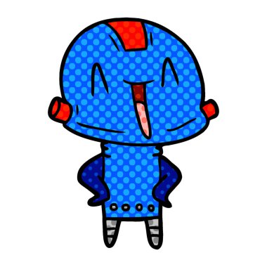 Çizgi film robotunun vektör çizimi