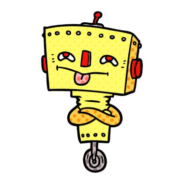 Çizgi film robotunun vektör çizimi