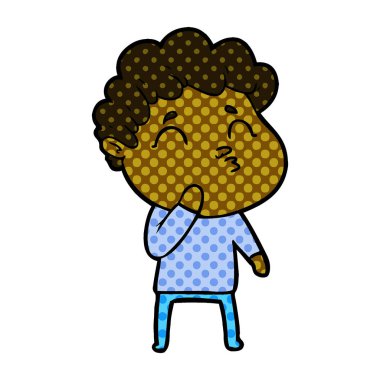 surat asmayı çizgi film adam vektör çizim