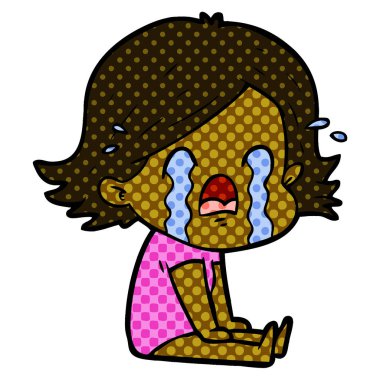 vektör çizim karikatür gülümseyen kadın