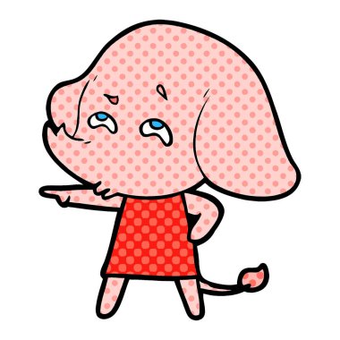 çizgi film fil hatırlamak vektör çizim