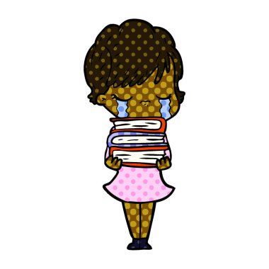 vektör çizim karikatür gülümseyen kadın