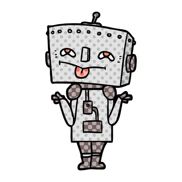 Ilustración Vectorial Del Robot Dibujos Animados — Vector de stock