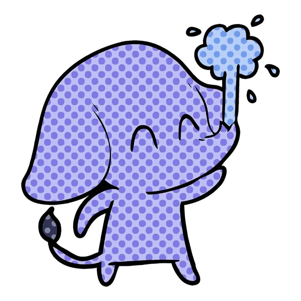 Vectorillustratie Van Cute Cartoon Olifant — Stockvector