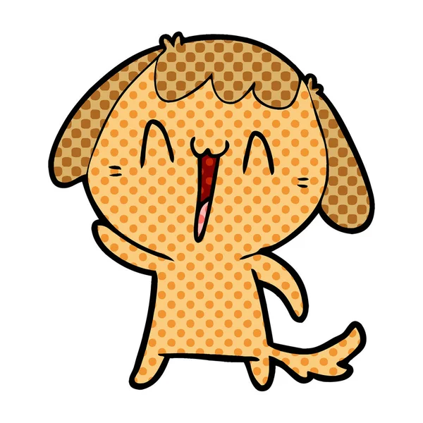ベクトル漫画の笑う犬のイラスト — ストックベクタ