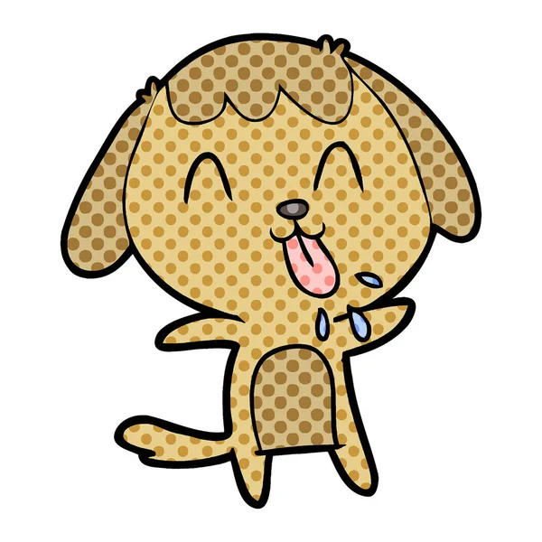 Illustration Vectorielle Chien Dessin Animé Mignon — Image vectorielle