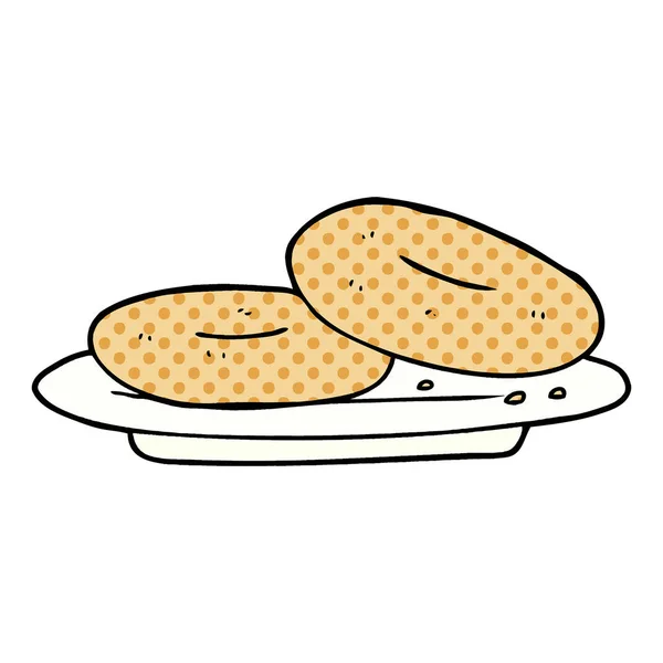 Vektor Illustration Von Cartoon Donuts — Stockvektor