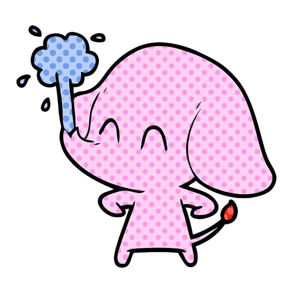 vektör çizim sevimli çizgi fil