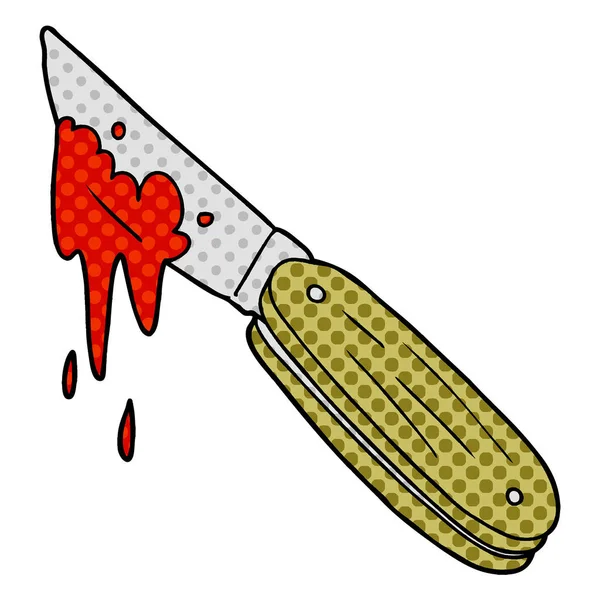 Vector Ilustración Cuchillo Dibujos Animados — Vector de stock