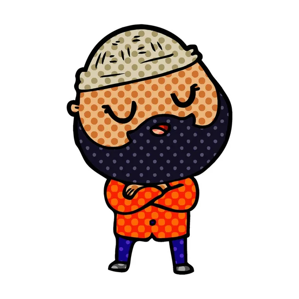 Sakallı çizgi film adamı.