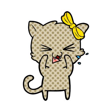 Çizgi film kedisinin vektör çizimi