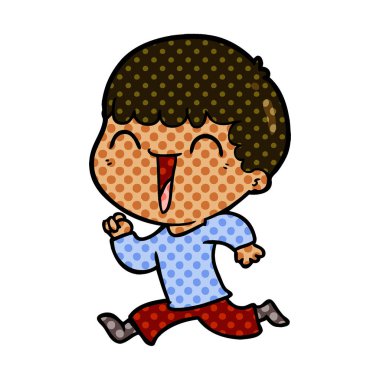 vektör çizim karikatür mutlu adam