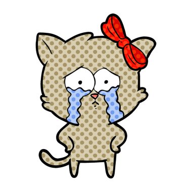 Çizgi film kedisinin vektör çizimi