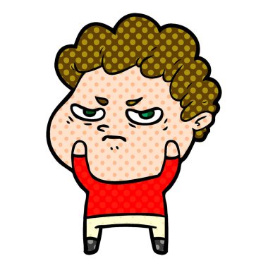 vektör çizim karikatür kızgın adam