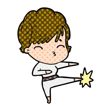 vektör çizim karikatür kadın düşünme