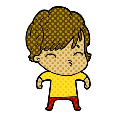 vektör çizim karikatür kadın düşünme