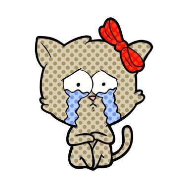 Çizgi film kedisinin vektör çizimi