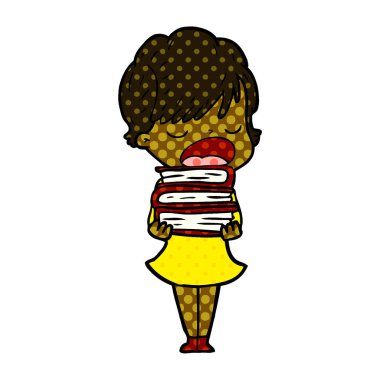 vektör çizim karikatür kadın söz